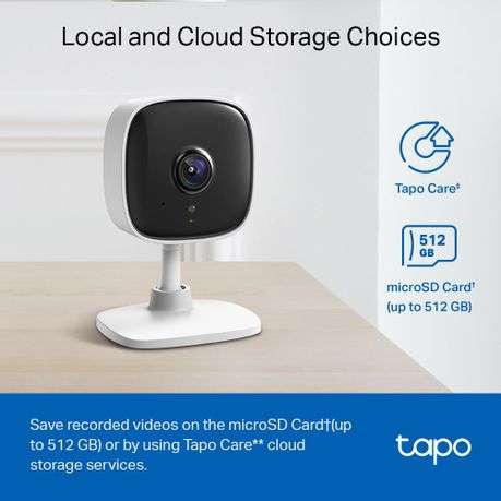 Tp-Link - Tapo C100 Home Security Wi-Fi Camera, 1080p HD, Night Vision, Audio - Tp-Link - Tapo C1...