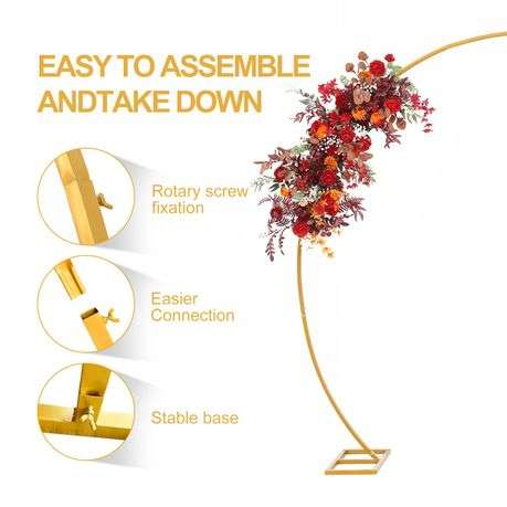 Modern 2.4m(7.8ft)Diameter Dismountable Round Backdrop Stand,Balloon Arch kit