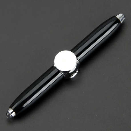 Fidget spinner pen with LED light- Black
