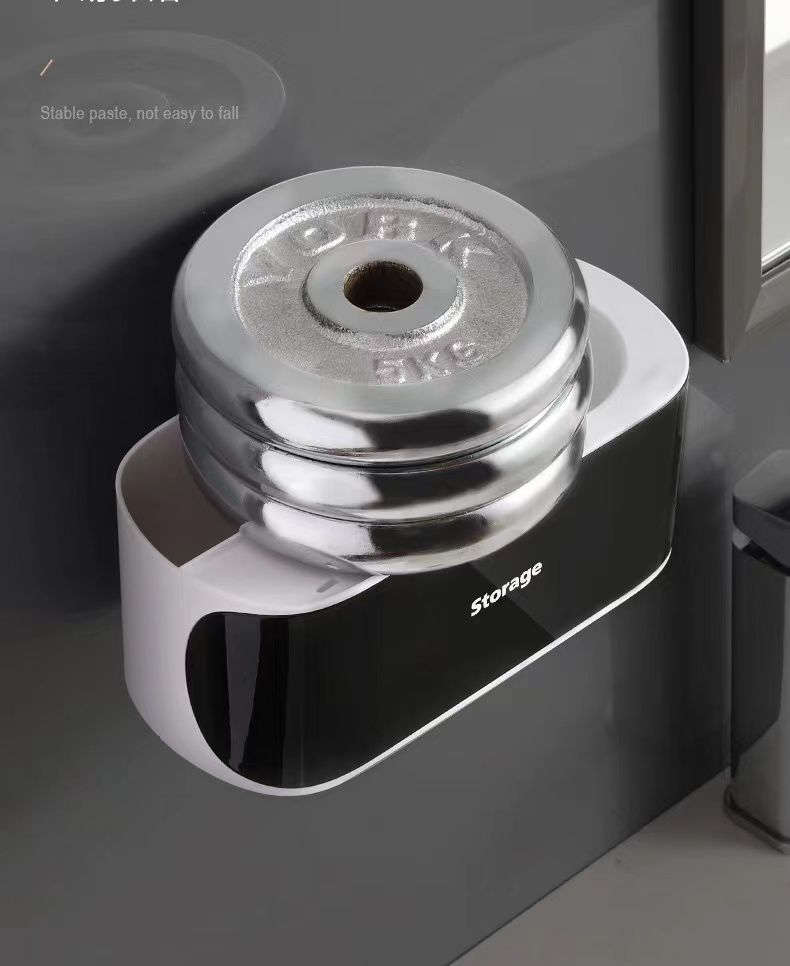 Wall Mounted Hair Dryer Organizer - Black