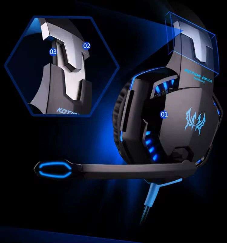 Gaming Headphones With Mic + LED Light- Noise Canceling Pro Headsets - (GC