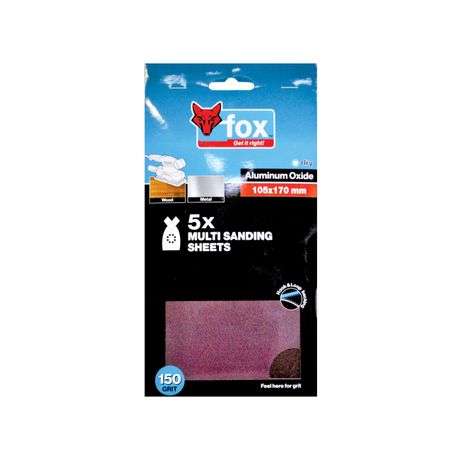 Fox - Multi Sanding Paper 150G (5) - Fox - Multi Sanding Paper 150G (5)
