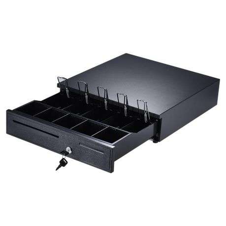 Cash Drawer - Black, RJ11 / RJ12 Printer Kick Interface