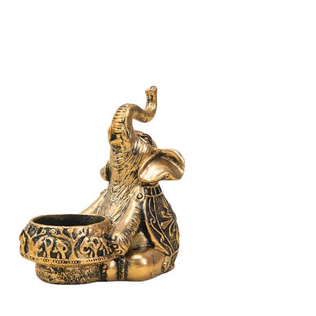 Elephant resin candle holder for decorative tables and display