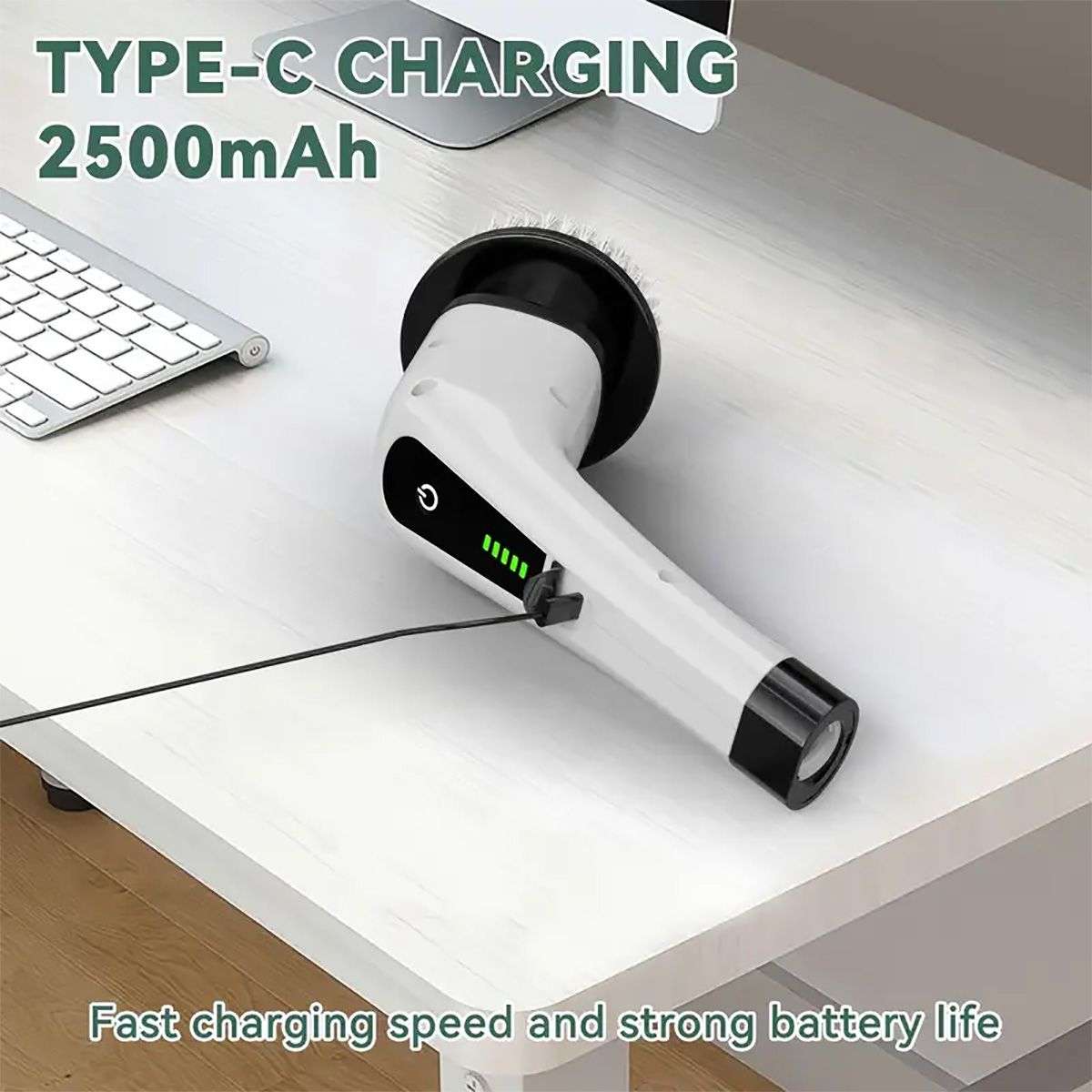 8 in 1 Rechargable Multifunctional Cordless Retractable Handheld Cleaning Brush