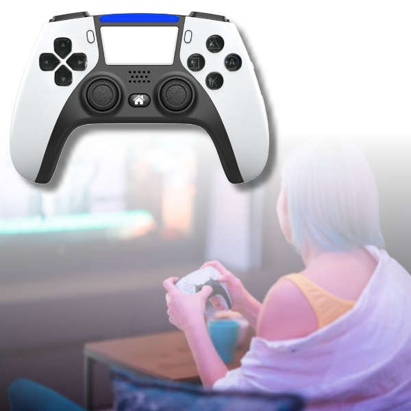 White Pro Gaming Controller for PS4/PC/Android P-02