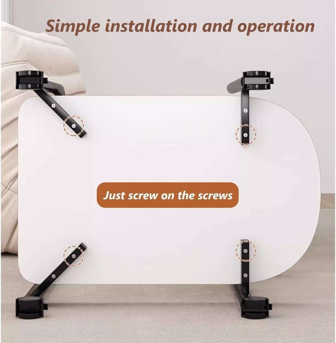 Movable Small Coffee Table 2 Layers Trolley End Table Teardop Shape