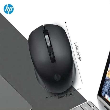 HP - S1000 PLUS - Silent 2.4GHz Wireless Mouse With 3 Gears DPI - Black