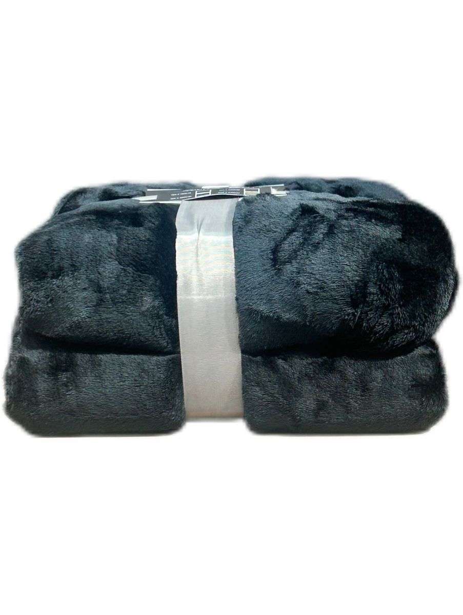 Big and super soft Absolute Decor Fleece Throw - Black