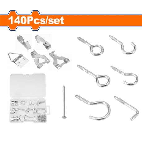 Wadfow - Screw & Hook Assortment Set - 140 Pce - Wadfow - Screw & Hook Assortment Set - 140 Pce