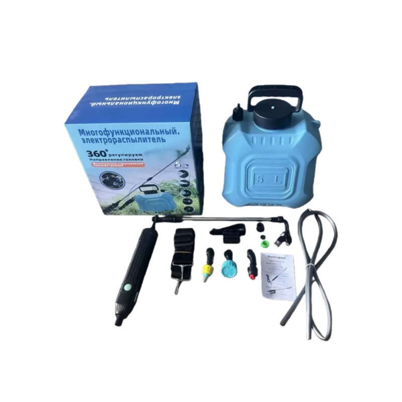 5L portable electric garden spray with retractable spray bar