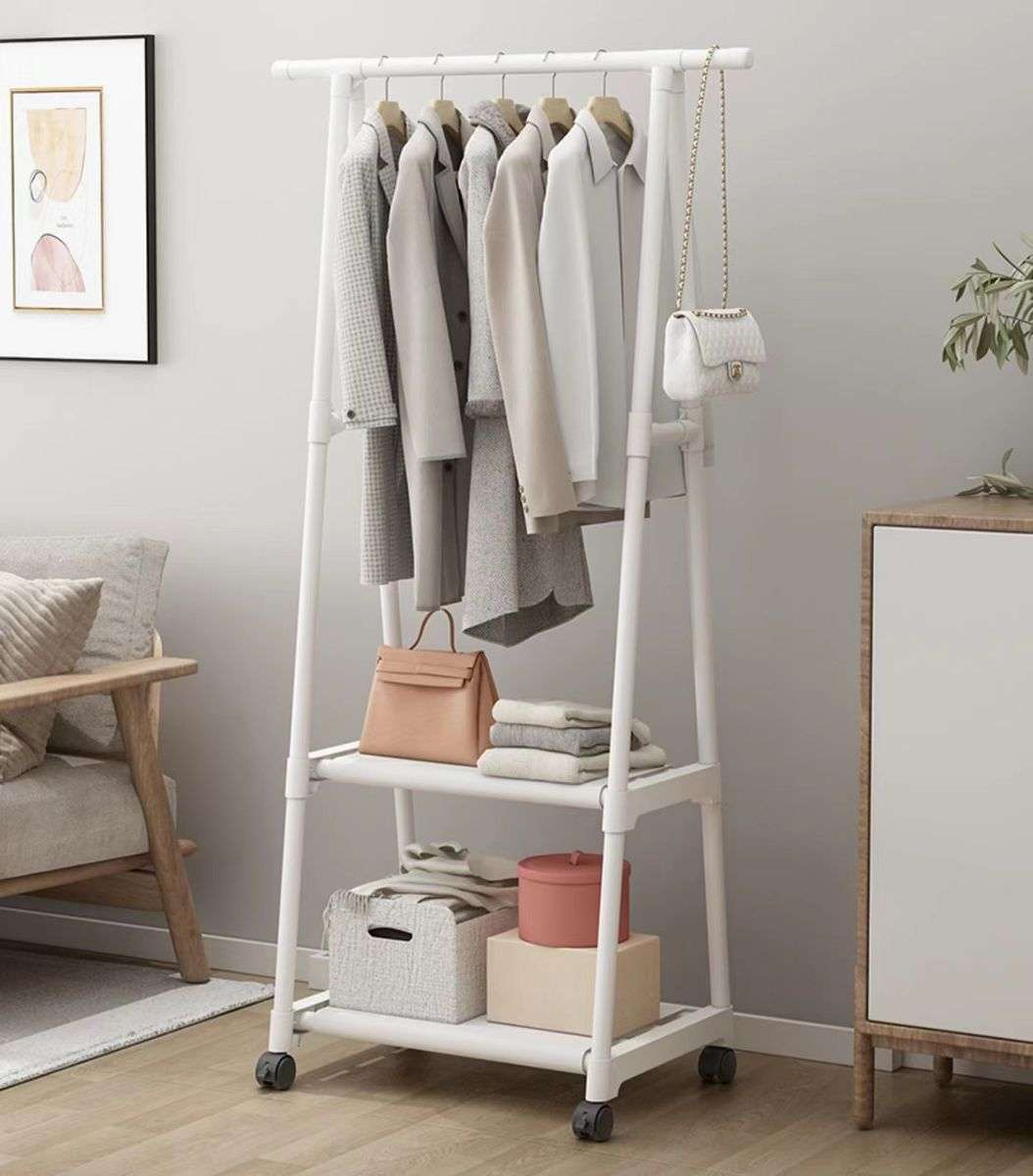 Portable Triangular Space Saving Clothes Hanger Organizer Rack