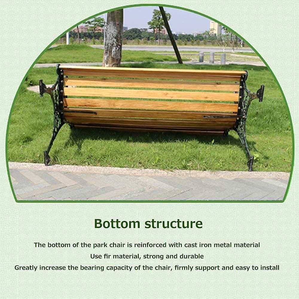 Modern Outdoor Bench with Cast Iron Finishes