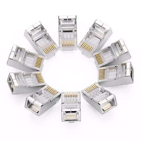 Ugreen - CAT6 FTP RJ45 Modular Plugs 10 Pack - Ugreen - CAT6 FTP RJ45 Modular Plugs 10 Pack