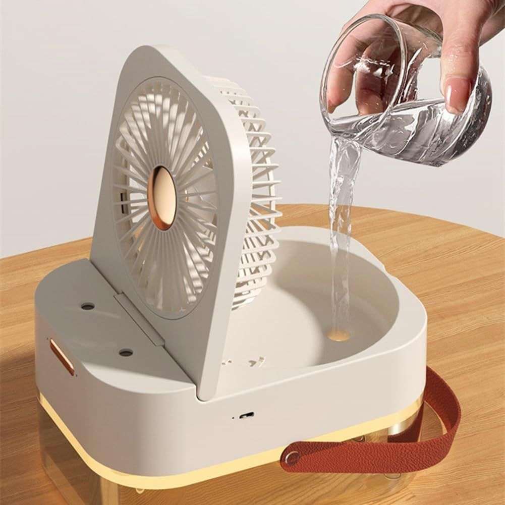 Dual spray humidifying fan