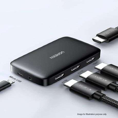 Ugreen - CM332 3-in-1 HDMI 1.4 Switch 4K - Ugreen - CM332 3-in-1 HDMI 1.4 Switch 4K