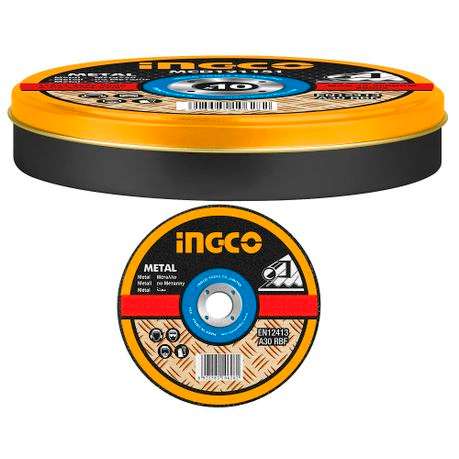 Ingco - Abrasive Metal Cutting Disc Set (10 Pieces) - 115mm - Ingco - Abrasive Metal Cutting Disc...