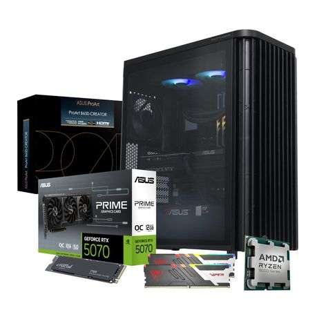 PCBuilder - Ryzen 9 9900X Michelangelo Windows 11 Creator PC - PCBuilder - Ryzen 9 9900X Michelan...