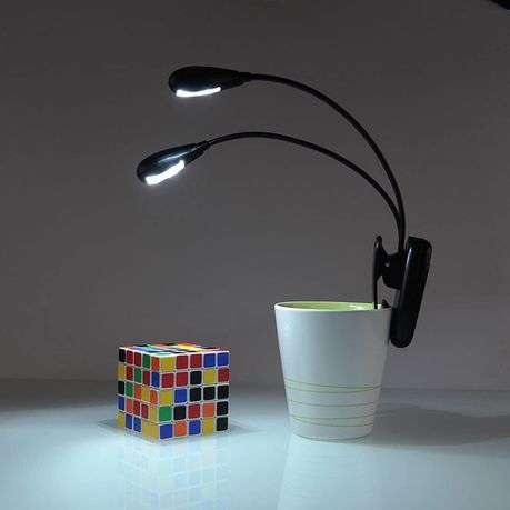 Practical Clip On Book/Music Sheet Double LED Light