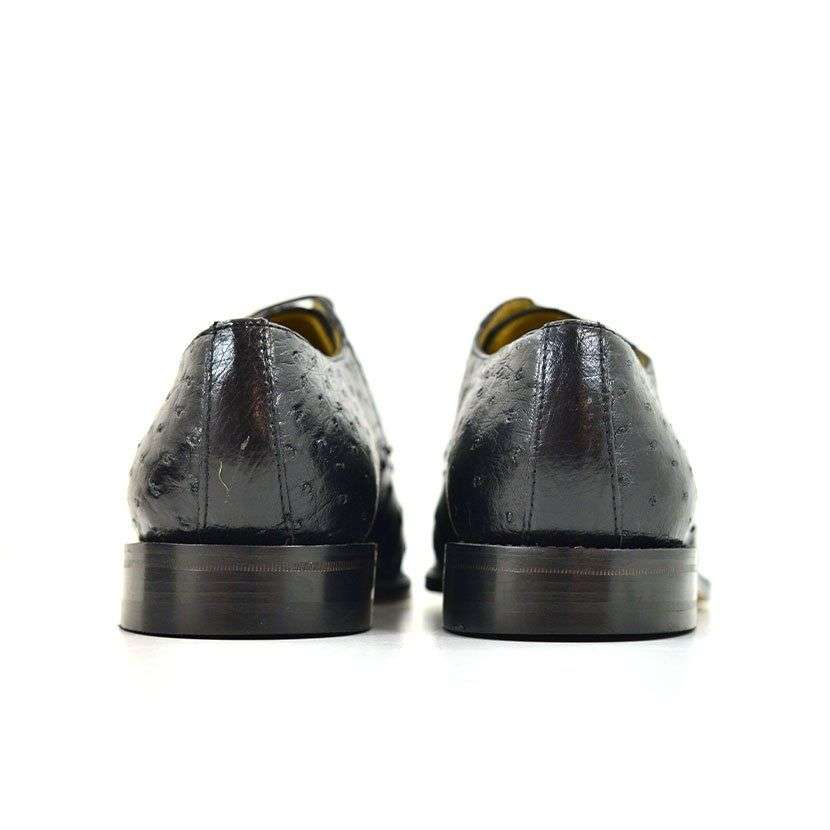CROCKETT & JONES OSTRICH BLACK SHOES