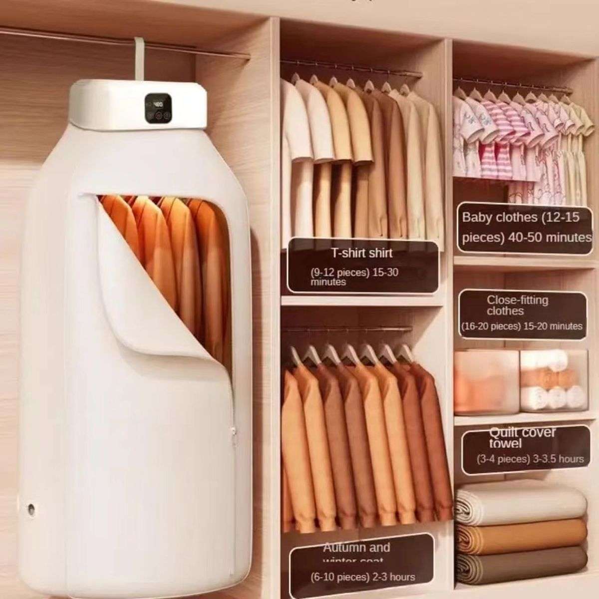 Portable Electric Dryer with Timer Function