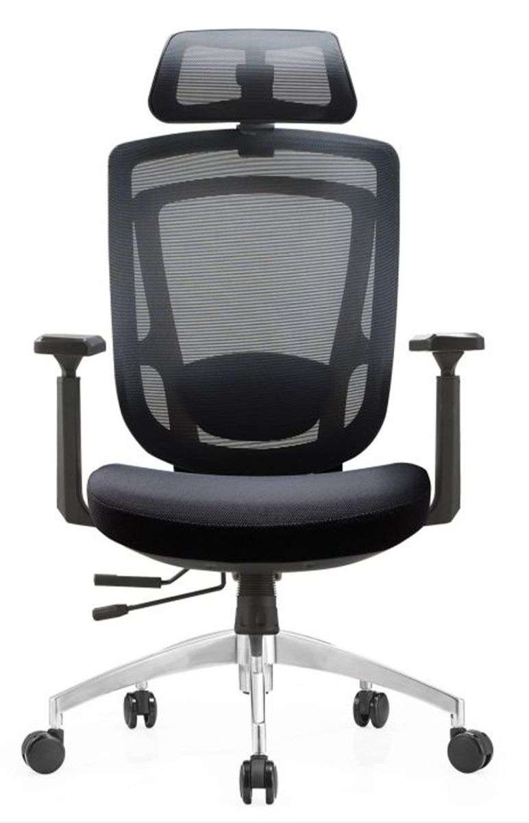 Office Chairs - Ergonomic Mesh with Headrest - Black Colour