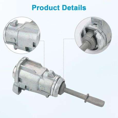 Replacement Door Lock Cylinder with 2 Keys for VW
