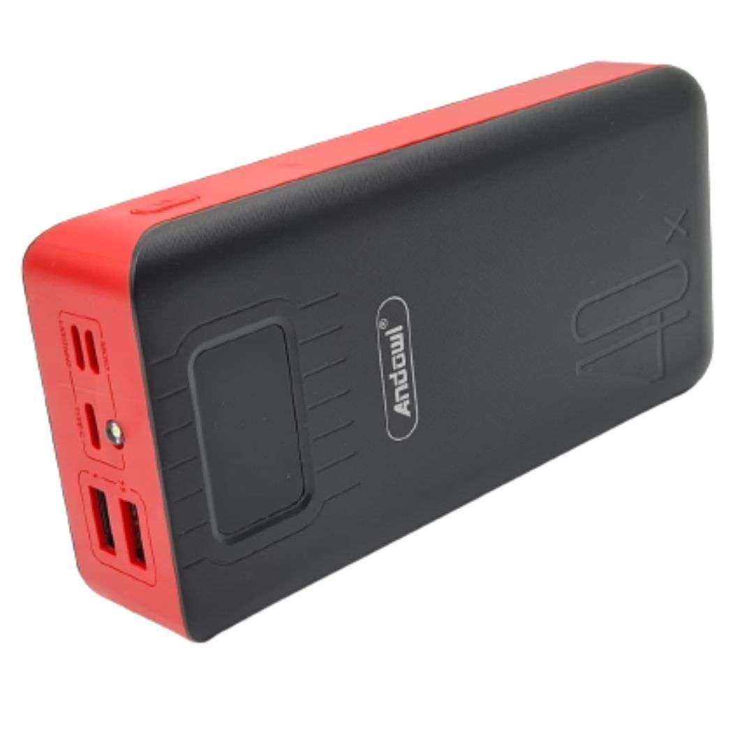 Red 40000mah Power Bank with LED Display