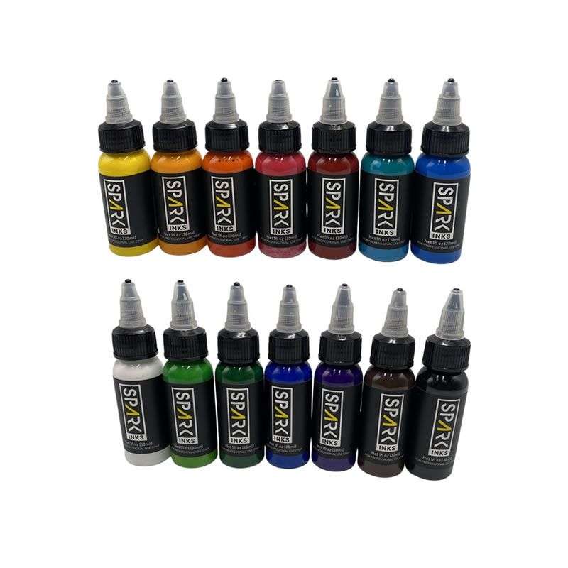 Professional Colorful Tattoo Ink - Set of 14 x 30ml