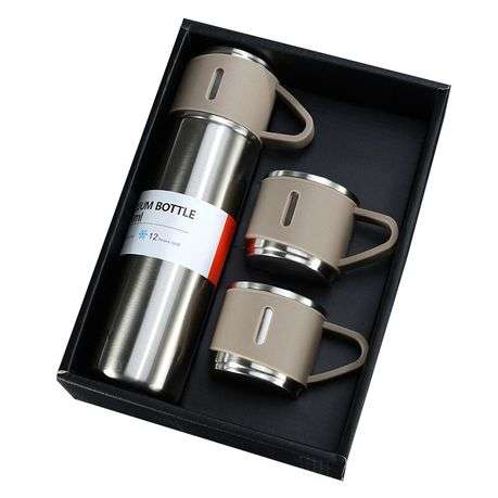 Stainless Steel Double-Layer Vacuum Flask with Cup