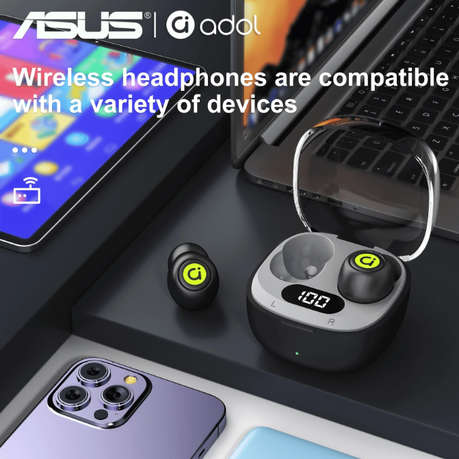 ASUS - AS101 - Semi-In-Ear Noise Cancelling Earbuds With Mic - Black