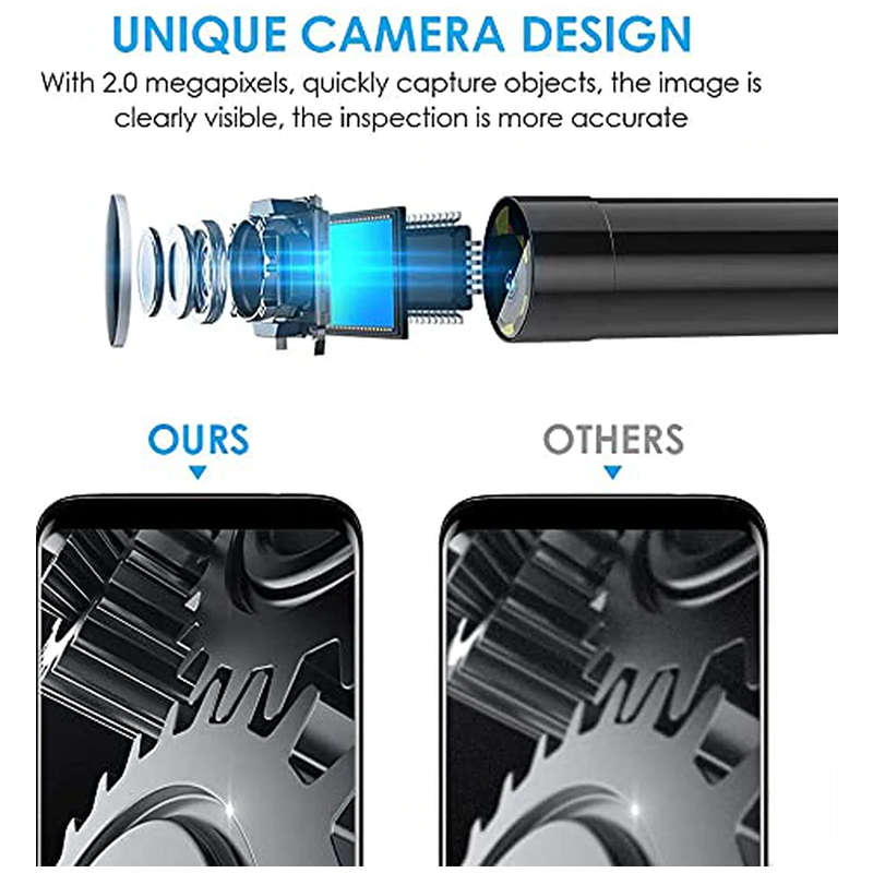 Endoscope Type-C, IP67 Endoscope Camera for Mobile with 3.5m Cable View on Cellphone Screen