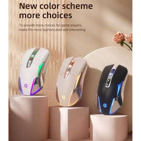 HP - Ergonomic Wired Gaming Mouse With RGB Lighting Effects - Pink