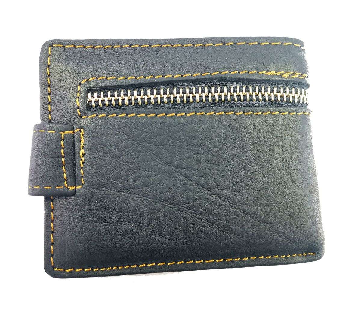 Men's Wallet Genuine Leather Black 861-01