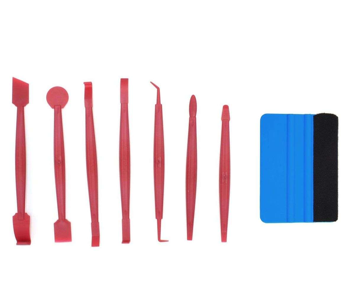 8 Piece Vinyl Wrap Window Tint Film Tools Kit & Squeegee