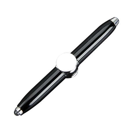 Fidget spinner pen with LED light- Black