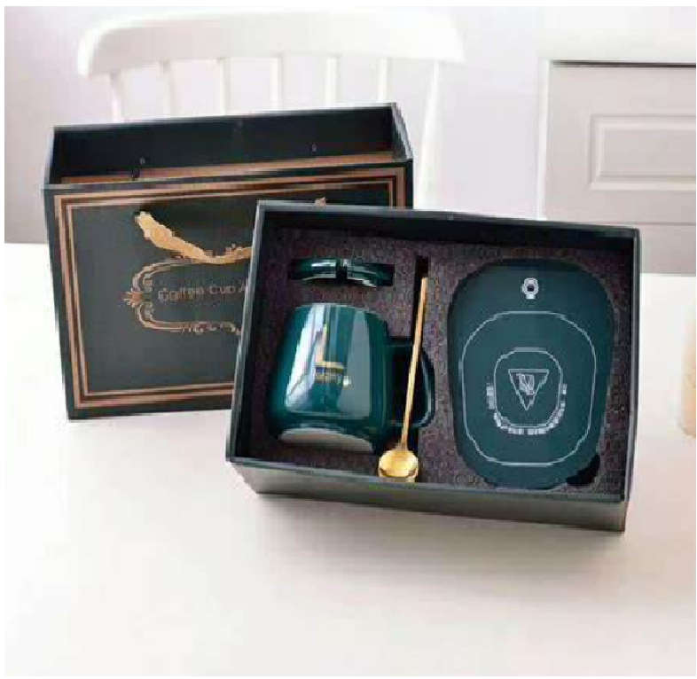 Classy Electric Coffee Warmer Coaster and Mug Set