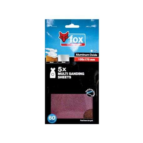Fox - Multi Sanding Paper 60G (5) - Fox - Multi Sanding Paper 60G (5)