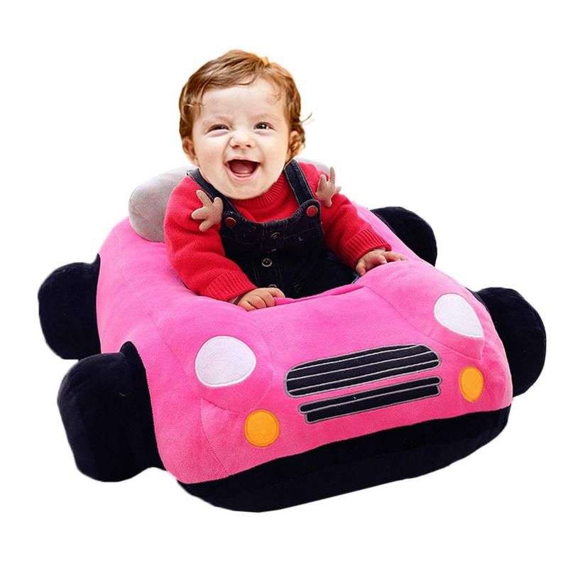 Baby Plush Soft Chair Support Seat Car - Pink
