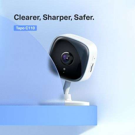 Tp-Link - Tapo C110 Home Security Wi-Fi Camera / 3MP UHD with Night Vision - Tp-Link - Tapo C110 ...