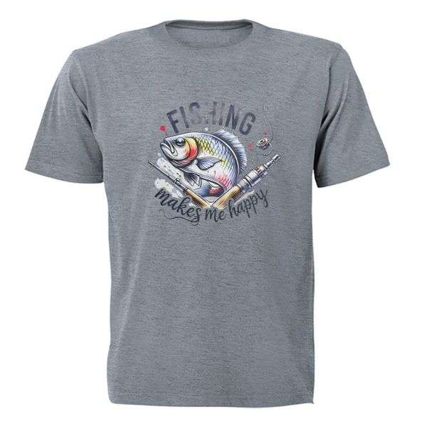 DTF Printed T-Shirt Fishing Makes ME Happy