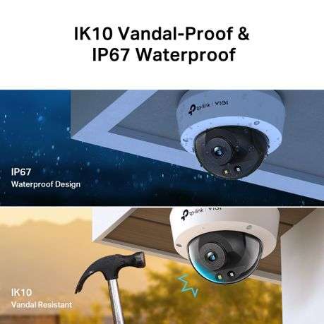 Tp-Link - Vigi C250 5MP Full-Color Dome Network Camera (2.8mm) - Tp-Link - Vigi C250 5MP Full-Col...