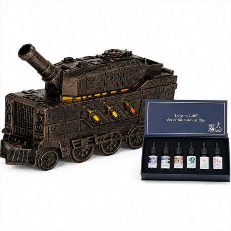 Train Shaped Aroma Diffuser with Six Essential Oils