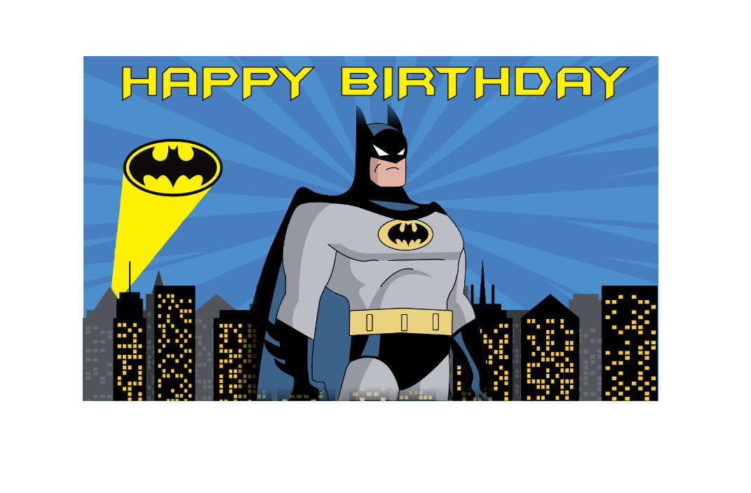 Batman Theme Birthday Banner - Party Decor
