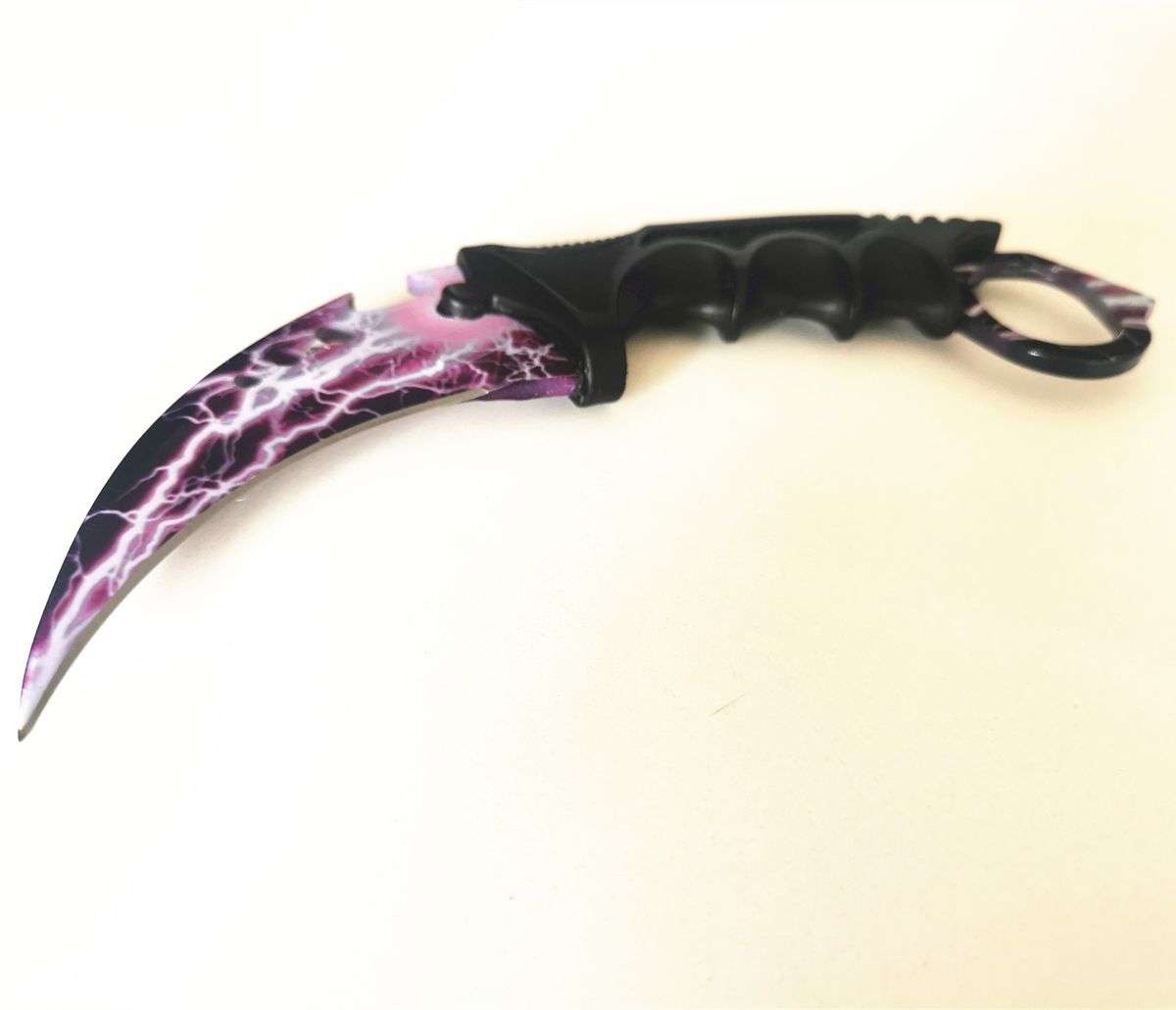 2x Karambit Knife Combat Tiger Claw Tactical Knife - Black + Blitz