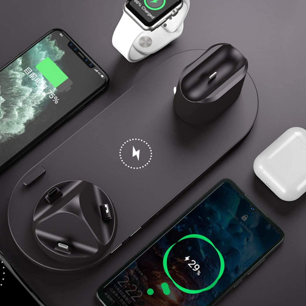 6 in 1 Multi-Function Charging stand for iPhone, Apple Watch, Airpods