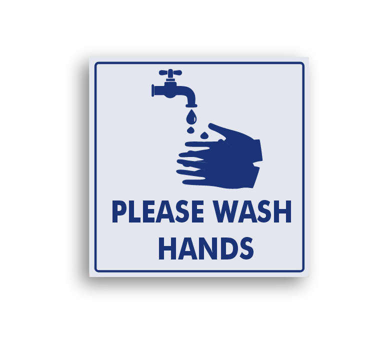 Please Wash Hands Safety Sign - ABS Sign Board