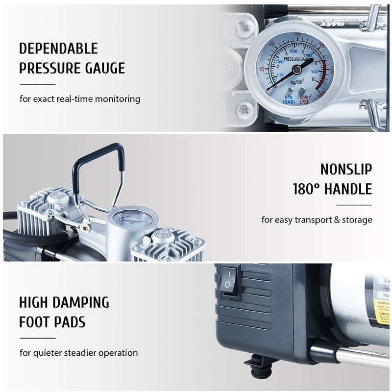 12V High Power Parallel Bar Air Pump With Pointer