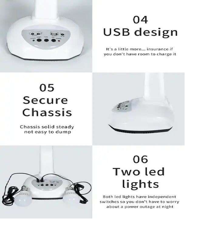 14 inch Rechargeable Solar Electric and Solar Fan Portable With Solar Panel