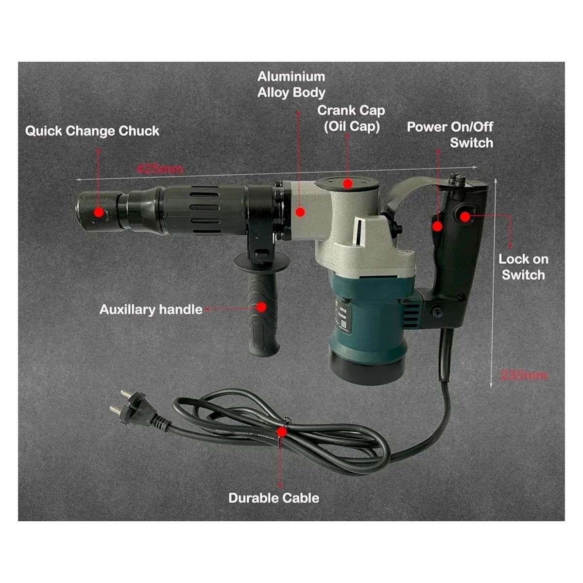 Electric Demolition Jack Hammer Concrete Breaker